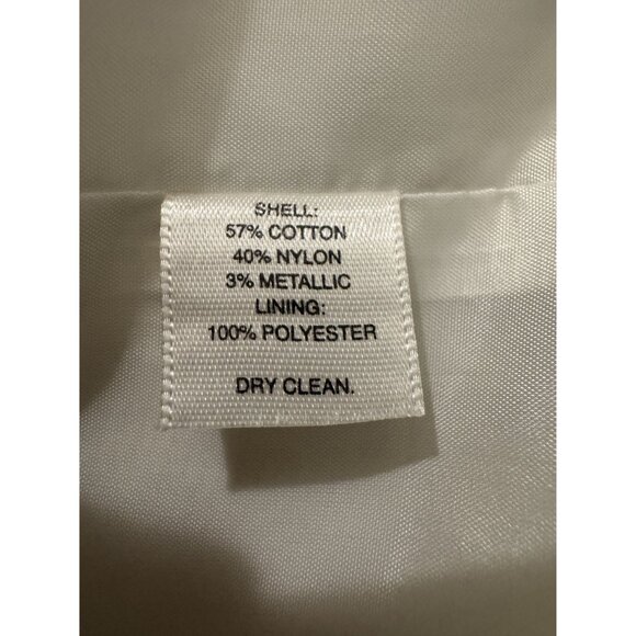 White House Black‎ Market Ivory Ruffle Neck Light Jacket w/Tie + Pockets Size S - Picture 7 of 8